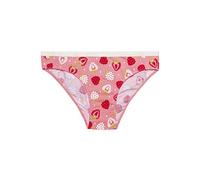 Dedoles Slip Damen & Mädchen Panties Unterwäsche Baumwolle viele lustige Designs Blumen Apfel Avocado Einhorn Party Meerjungfrau, Farbe Rot, Motiv Süße Erdbeeren, Gr. XXL