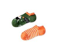 Dedoles Socken Unisex Damen Herren & Kinder Baumwolle viele lustige Designs 1 Paar Geschenk links rechts verschieden, Farbe: Orange, Motiv: Zeit für Sushi Sneakersocken, Gr. 35-38