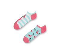 Dedoles Socken Unisex Damen Herren & Kinder Baumwolle viele lustige Designs 1 Paar Geschenk links rechts verschieden, Farbe: Rosa, Motiv: Verwickelter Flamingo, Gr. 35-38 EU