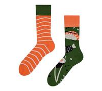 Dedoles Socken Unisex Damen Herren & Kinder Baumwolle viele lustige Designs 1 Paar Geschenk links rechts verschieden, Farbe Orange, Motiv Sushi-Zeit, Gr. 39-42