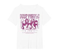 Deep Purple Concert Dance T-Shirt, Damen Große Größen, Weiß, 5X