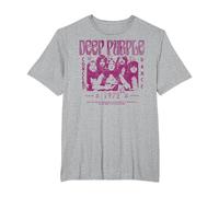 Deep Purple Concert Dance T-Shirt, Herren Große Größen, Grau Meliert, 3X Tall