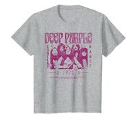 Deep Purple Concert Dance T-Shirt, Kinder, Grau Meliert, 140