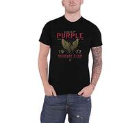 Deep Purple Herren Highway Star' (Black) T-Shirt (Large) Unterhemd, schwarz, weiß, L