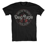 Deep Purple - T-Shirt # L Unisex Black # Smoke Circle