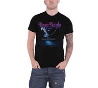 Deep Purple T Shirt Smoke On The Water Band Logo Nue offiziell Herren Schwarz XL