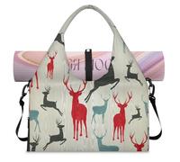Deer Sporttasche für Damen und Herren, Hirsch, Elch, Wochenende, Übernachtungstasche mit Schuhfach, Schultertasche, Gepäcktasche für Yoga, Fitnessstudio, Reisen, farbe, L, Taschen-Organizer
