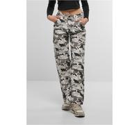 DEF Damen Jeanshose Straight Fit Jeans DFLJS197 Black Camo-XL