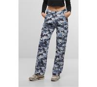 DEF Damen Jeanshose Straight Fit Jeans DFLJS197 Blue Camo-XS