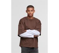 DEF Double Longsleeves DFLS029 Chocolatebrown/Brightwhite-XL