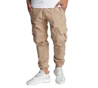 Cargohose DEF "DEF Herren DEF Kindou Cargopants", Herren, Gr. 32, Normalgrößen, beige, 100% Baumwolle, unifarben, normal, Hosen (62758308-32) beige
