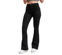 DEF Jeans Damen Bootcut Jeans Schwarz L