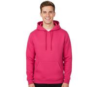 DEF MERCH Herren Kapuzen-Pullover Baumwoll-Hoodie mit Eingriffstaschen Sweater BY011 Hibiskus Pink S