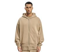DEF Herren Sweatjacke Zip Hoody Reißverschluss Braun (Dust) Größe XL