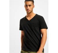 Kurzarmshirt DEF "DEF Herren T-Shirt", Herren, Gr. M, schwarz, 100% Baumwolle, unifarben, normal, V-Ausschnitt, Shirts Kurzarmshirt (69617662-M)