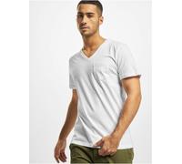Kurzarmshirt DEF "DEF Herren T-Shirt", Jungen, Gr. S, weiß, 100% Baumwolle, unifarben, normal, V-Ausschnitt, Shirts (88304706-S) weiß