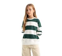 DeFacto Girl Regular Fit Langarm Gestricktes Kapuzen-Sweatshirt für Mädchen D.Green 9/10
