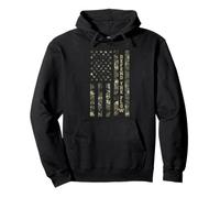 Defend the Flow American Flag Camouflage Patriotic USA Pullover Hoodie