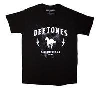 Deftones T Shirt Electric Pony Band Logo Nue offiziell Herren Schwarz M