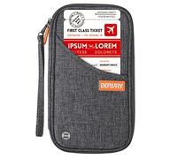 defway Reisepasshülle Reisebrieftasche - Familienpasshülle mit 4 Stück, RFID-blockierende Reisepasshülle für Männer und Frauen, Reiseutensilien zum Fliegen, Grau, Large