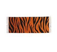 DEHIWI Tiger Stripes Damen Kaschmir-Schal, warm, leicht, bequem, Orange, Schwarz , One size