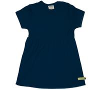 Dehnbares Kleid kurzarm Rippe marine 86/92