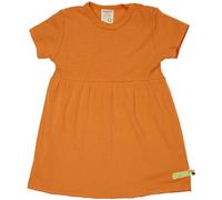 Dehnbares Kleid kurzarm Rippe orange 98/104