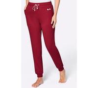 Dehnbund-Hose FEEL GOOD, Damen, Gr. 40/42, Normalgrößen, kirsche, weiß, 50% Baumwolle, 50% Polyester, unifarben, Hosen (30415864-40) kirsche, weiß