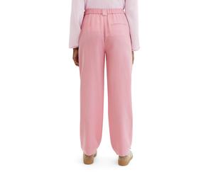 Dehnbund-Hose MARC O'POLO "MINU Barrel", Damen, Gr. 36, N-Gr, medium pink 7847, Web, Obermaterial: 90% Lyocell, 10% Leinen, lang, Hosen, Model Minu barrel aus Lyocell-Leinen-Mix (28242329-36) medium p