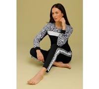 Stretch-Hose CREATION L PREMIUM, Damen, Gr. 40/42, Normalgrößen, schwarz (schwarz, weiß), 48% Baumwolle, 48% Modal, 4% Elasthan, unifarben, Hosen (65961509-40) schwarz, weiß