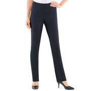 Dehnbund-Hose STEHMANN, Damen, Gr. 42, Normalgrößen, blau (marine), 72% Viskose, 25% Polyamid, 3% Elasthan, unifarben, lang, Hosen, Topseller (353928-42) marine