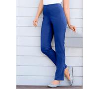 Dehnbund-Hose STEHMANN, Damen, Gr. 42, Normalgrößen, blau (royalblau), 72% Viskose, 25% Polyamid, 3% Elasthan, unifarben, lang, Hosen, Topseller (818389-42) royalblau