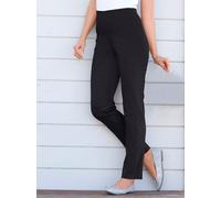 Dehnbund-Hose STEHMANN, Damen, Gr. 42, Normalgrößen, schwarz, 72% Viskose, 25% Polyamid, 3% Elasthan, unifarben, lang, Hosen, Topseller (809205-42) schwarz