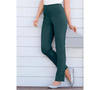 Dehnbund-Hose STEHMANN, Damen, Gr. 44, Normalgrößen, grün (tannengrün), 72% Viskose, 25% Polyamid, 3% Elasthan, unifarben, lang, Hosen, Topseller (562493-44) tannengrün