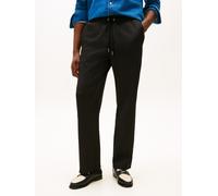 Dehnbund-Hose TOMMY HILFIGER "MODERN ATH", Herren, Gr. XL, N-Gr, schwarz, Web, Obermaterial: 95% Polyester, 5% Elasthan, gerade lang, Hosen, elastischer Bund, gerade Beinform (92204720-XL) schwarz