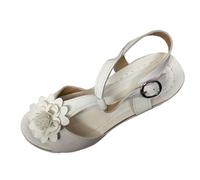 DeHolifer Sandalen Damen mit Blockabsatz, Sandaletten mit Blumen Sandale Slingback Sandalette mit Knöchelriemen Schuhe Sandals Sommer Elegant Trekkingsandalen Sommerschuhe