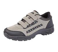 Dek Ascend Herren-Trekkingschuhe / Trailschuhe mit drei Klettverschlüssen, Grau - grau / schwarz - Größe: 43