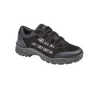 Dek Ascend Herren-Trekkingschuhe / Trailschuhe mit drei Klettverschlüssen, Schwarz - Schwarz - Größe: 43