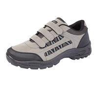 DEK Herren Ascend Trekking-Schuhe/Wanderschuhe/Wanderstiefel mit Klettverschluss (11 UK/45,5 EU) (Grau/Schwarz)