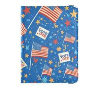 Dekorative Reisepasshülle mit amerikanischer Flagge, Leder, für Reisen, Impfhülle, Schutz, Dokumenten-Organizer, Zubehör, wasserdicht, Amerikanische Flagge, Blau, 1 size