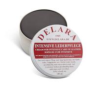 DELARA Intensive Lederpflege, braun, 100 ml - Imprägniert und schützt Leder sehr wirksam. Neue Rezeptur mit hochwertigem Kokosöl und Bienenwachs - Made in Germany