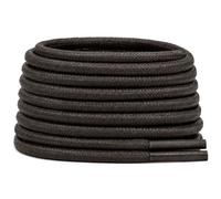 DELELE Runde gewachste Schnürsenkel aus Baumwolle: 3,5 mm, für Stiefel, 2 Paar, 04 Dunkelbraun, 51 Inch (130cm)