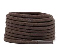 DELELE Schnürsenkel aus gewachster Baumwolle 7/50 Zoll dick rund für Schuhe Herren Damen Lederstiefel Schnürsenkel für Turnschuhe, 04 Dunkelbraun, 51.18Inch (130CM)