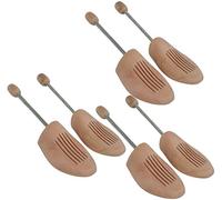 DELFA Set aus 3 Paar Holz Schuhspanner Schuhformer Schuhstrecker mit Spiralfeder Damen Herren Gr. 38/39