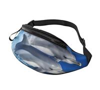 Delfin-Familien-Gürteltasche für Herren und Damen, modisch, zum Laufen, wasserdicht, Crossbody-Tasche, Überall, Gürteltasche mit verstellbarem Riemen, Sport-Hüfttasche für Reisen