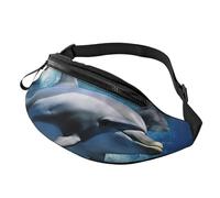 Delfin-Gürteltasche für Herren und Damen, wasserdicht, Sport-Hüfttasche, modische Gürteltasche, Umhängetasche, Hüfttasche mit verstellbarem Riemen, große Schultertasche für Reisen, Wandern