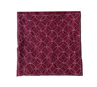 DELICATELA Sashiko | Japanisches Stickerei-Set | Stoff 68 cm x 34 cm vorgedruckt (30 cm x 30 cm) | Naturgarn | lange Nadel | Stickanleitung | Design Sieben Schätze (rot)