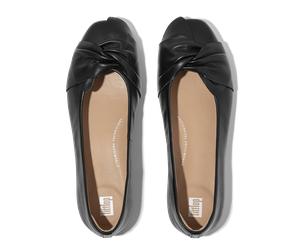 DELICATO Soft-Twist Leder Ballerinas black Schwarz - Gr. - 38