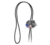 DELIGUO Bolo Ties Krawatte Für Herren - American Eagle Heavy Mechanical Pendant Tie, Leather Rope Vintage Personality Male Female Shirt Chain Costume Accessories,1,One Size