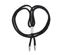 DELIGUO Bolo Ties Krawatte Für Herren - Lässiges Nylonseil Mit Einer Einfachen Schwarzen Klassischen Schleife, Halskette, Tanz, Rodeo, Western, Cowboy, Schmuck, Kostümzubehör, Schwarz, Einheitsgröße